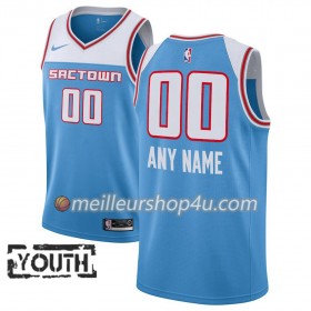 Maillot Basket Enfant Sacramento Kings Personnalisé 2018-19 Nike City Edition Bleu Swingman
